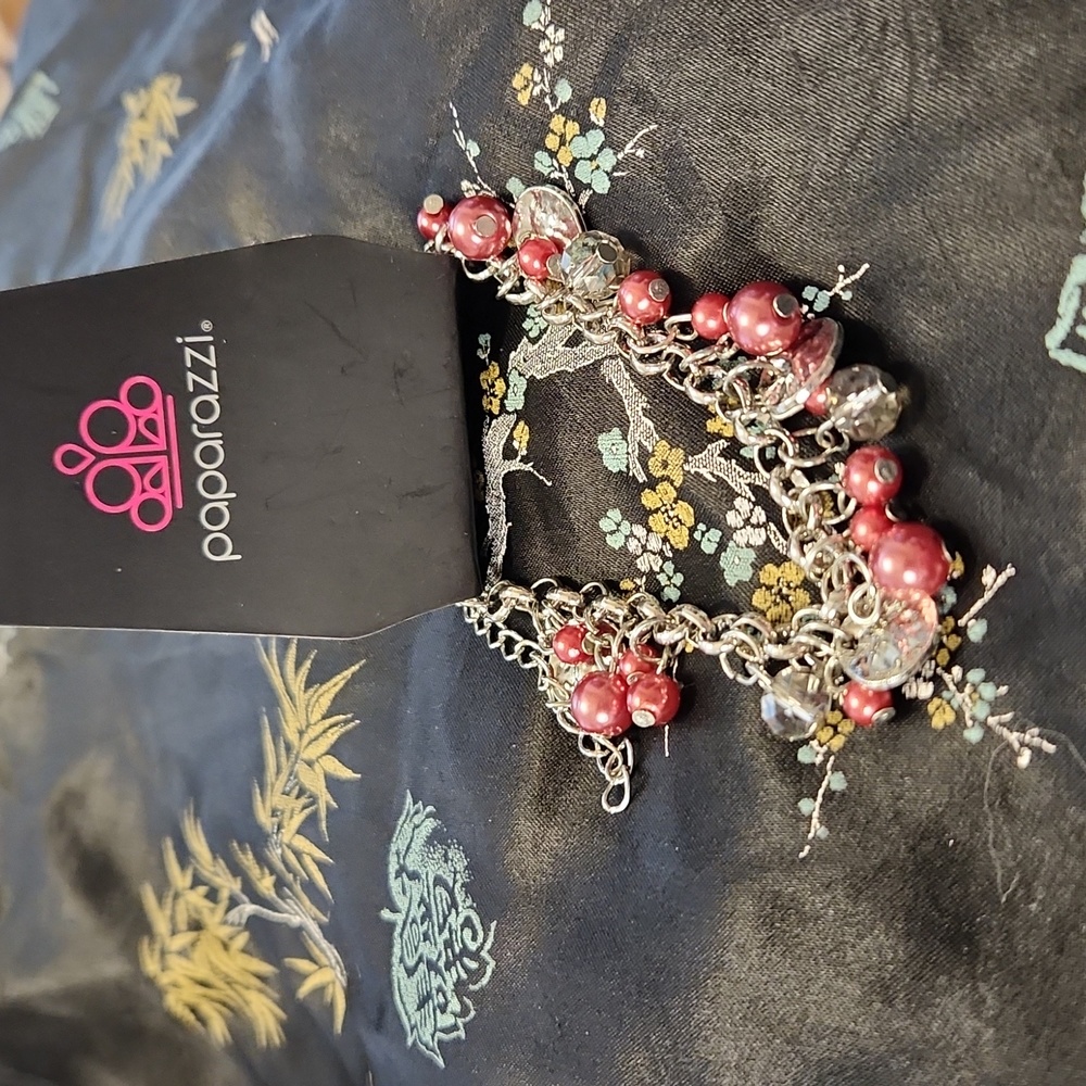 Paparazzi Red Pearl Bracelet
